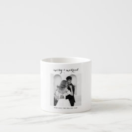 Tasse Expresso Merry & Married - Personalized Newlywed Christmas 