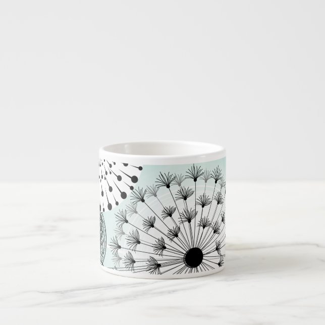 Tasse Expresso Merveilleux Dandelions bleu Espresso Mug (Devant)
