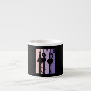 Tasse Expresso Mignon 5e cadeau d'anniversaire I Flamant rose I 5