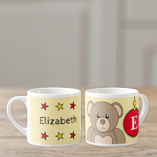 Tasse Expresso Mignon ours en peluche taille enfant jaune