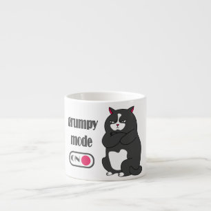 Tasse Expresso Mode grumeux sur drôle de gros chat