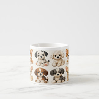 Tasse Expresso Modèle de chiots tricotés adorable