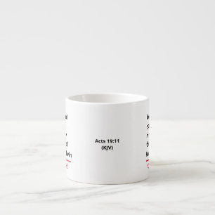Tasse Expresso Modèle de l'Ecriture de Dieu avec texte noir
