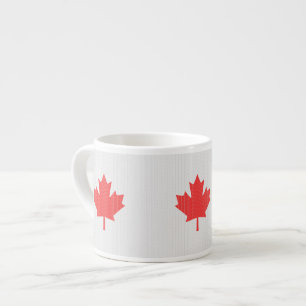 Tasse Expresso Modèle Knit Maple Leaf Tricot Motif