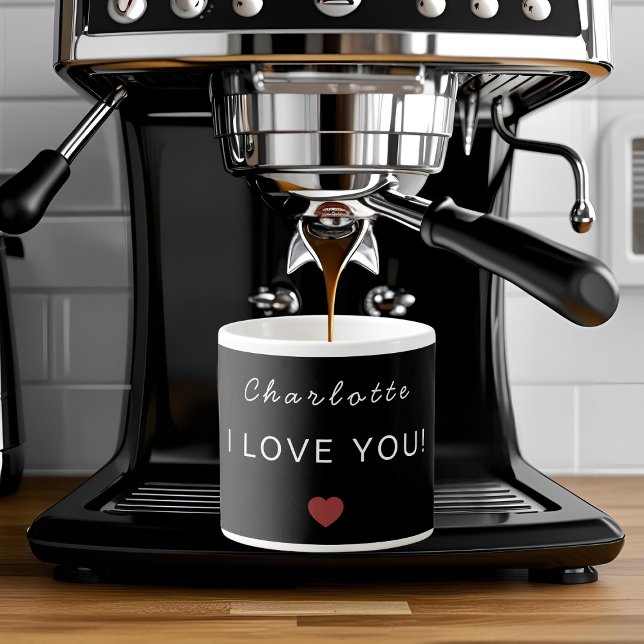 Tasse Expresso Modern Personalized Valentine Espresso Mug (Créateur téléchargé)
