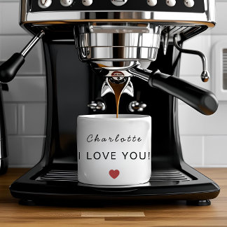 Tasse Expresso Modern Personalized Valentine Espresso Mug