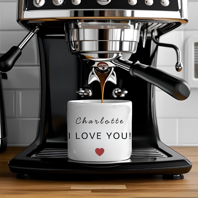 Tasse Expresso Modern Personalized Valentine Espresso Mug (Créateur téléchargé)