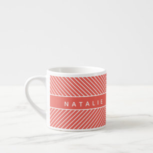 Tasse Expresso Moderne, audacieuse, bande géométrique graphique p