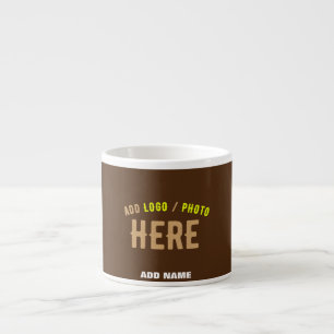 TASSE EXPRESSO MODERNE ET MODERNE PERSONNALISABLE BROWN VÉRIFIÉ