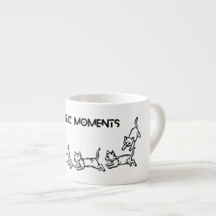 Tasse Expresso Moments Magiques Chat Folles Courses   Croquis de 