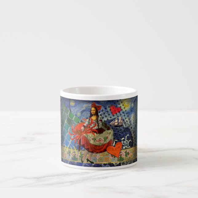 Tasse Expresso Mona Lisa Fun Zodiaque Fantaisiste  (Devant)
