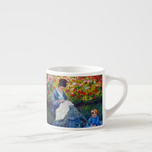 Tasse Expresso Monet mère et enfant dans le jardin