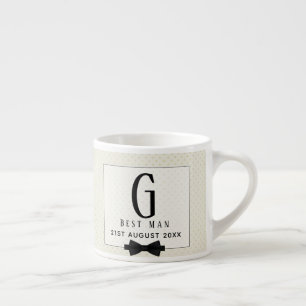 Tasse Expresso Monogramme BEST MAN Groomsmen Groomsman Fleurdelis