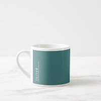 monogramme personnalisé, bleu aqua moderne vert