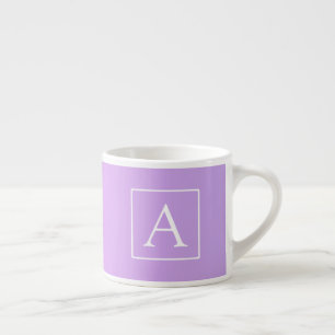 Tasse Expresso Monogramme simple Ombre subtil rose/violet