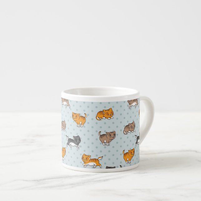 Tasse Expresso motif avec les chats drôles (Devant droit)