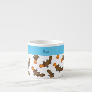 Tasse Expresso Motif blanc nommé personnalisé d'ornithorynque