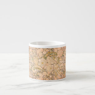 Tasse Expresso Motif classique Art nouveau de jardin de pivoines 