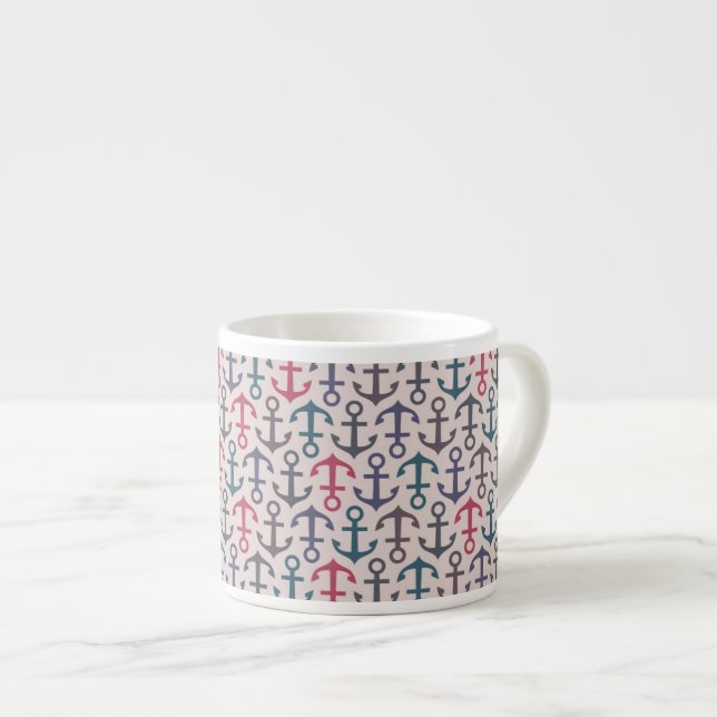 Tasse Expresso Motif d'Ancre (Devant droit)