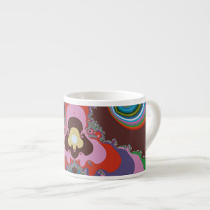 Tasse Expresso Motif d'art rétro psychédélique des années 70