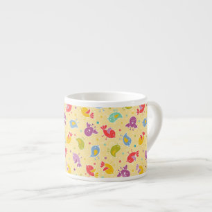 Tasse Expresso Motif de bébé avec les oiseaux mignons