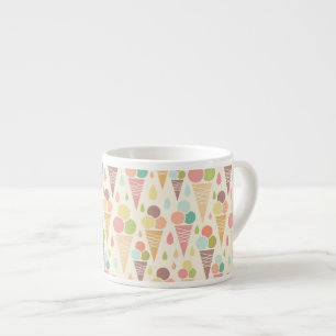 Tasse Expresso Motif de cornets de crème glacée