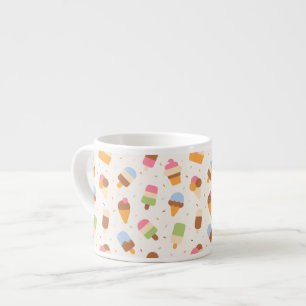 Tasse Expresso Motif de crème glacée, cône de crème glacée, Popsi