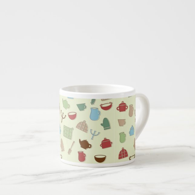 Tasse Expresso Motif de cuisine (Devant droit)