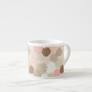 Tasse Expresso Motif De FEMME Rose Et Brown