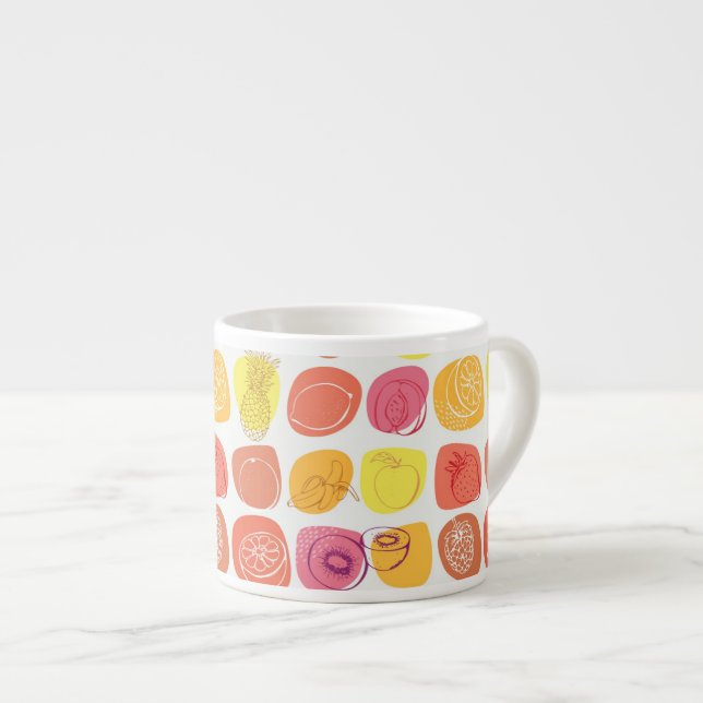 Tasse Expresso Motif de fruit (Devant droit)