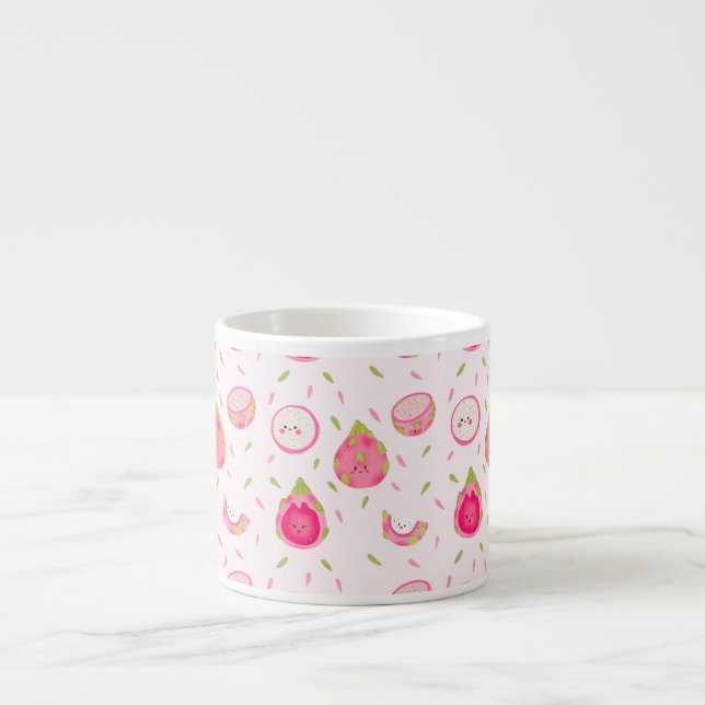 Tasse Expresso Motif de fruits de dragon sans joint - Tropical (Devant)