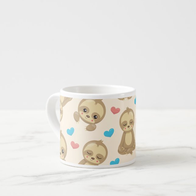 Tasse Expresso Motif De Parfums, Mignons Parfums, Coeurs (Devant gauche)