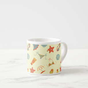 Tasse Expresso Motif de plage d'été