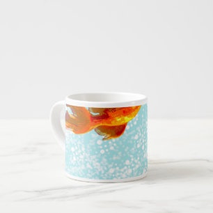 Tasse Expresso motif de poisson d'or