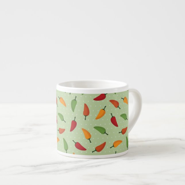 Tasse Expresso Motif de poivre de piments (Devant droit)