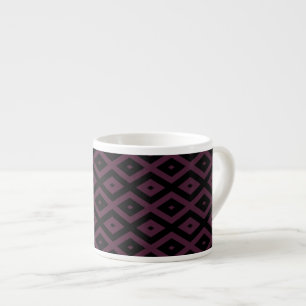 Tasse Expresso Motif de prune et de diamant noir