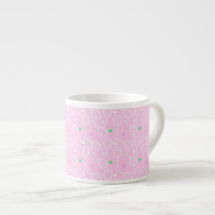 Tasse Expresso Motif de raquette de tennis rose