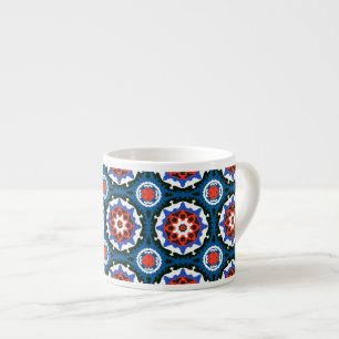 Tasse Expresso Motif de Suzani avec l'ornement audacieux
