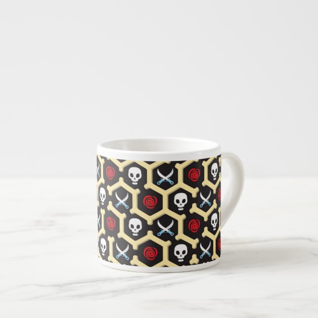 Tasse Expresso Motif de thème de bandit (Devant droit)