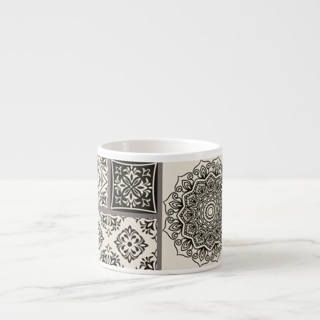 Tasse Expresso Motif de tuile islamique Majolica (Devant)