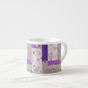 Tasse Expresso Motif d'édredon de bébé