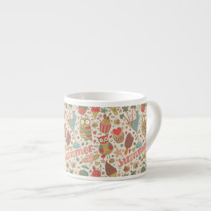 Tasse Expresso Motif d'été avec la crème glacée
