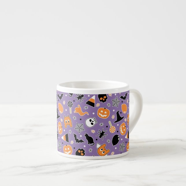 Tasse Expresso Motif d'Halloween (Devant droit)