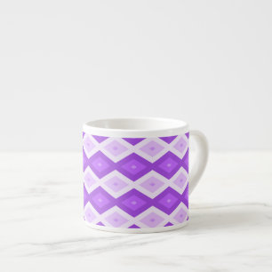 Tasse Expresso Motif diamant violet clair