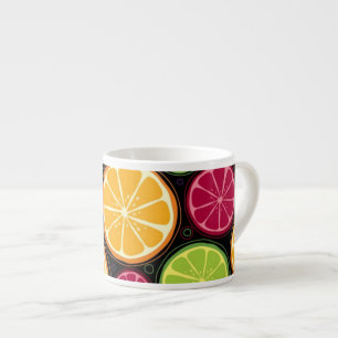 Tasse Expresso Motif et arrière - plan oranges