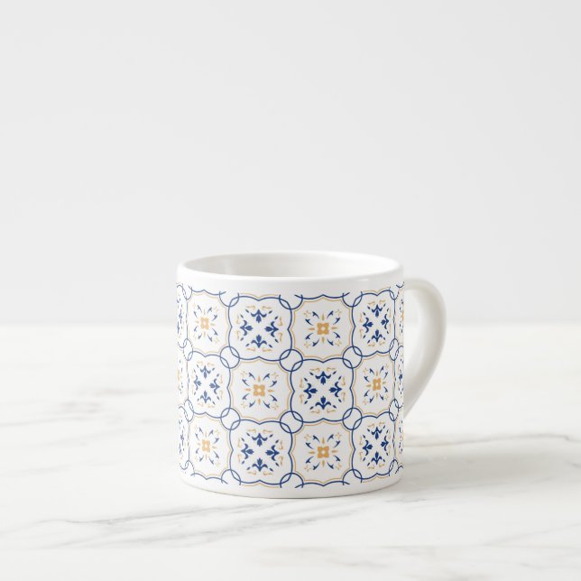 Tasse Expresso Motif floral 2 (Devant droit)