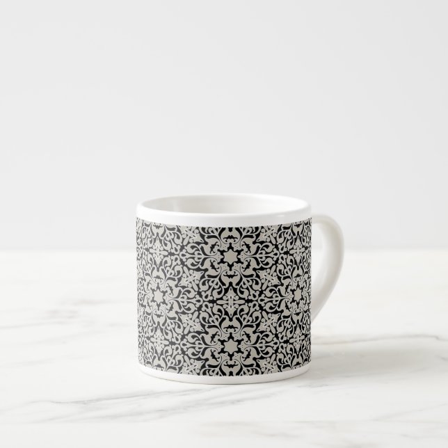 Tasse Expresso Motif floral arabe (Devant droit)