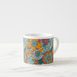 Tasse Expresso Motif floral coloré