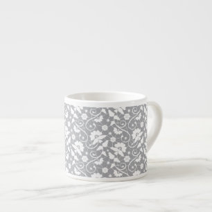 Tasse Expresso Motif floral de dentelle