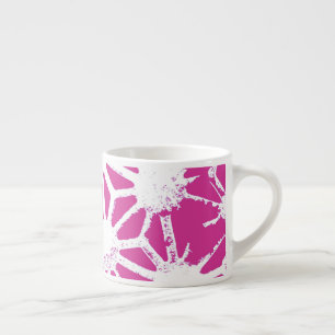 Tasse Expresso Motif géométrique Fuchsia